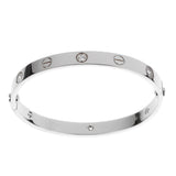 Cartier Love Classic 6 Diamond 18k White Gold Bangle Bracelet Sz 16 0003706