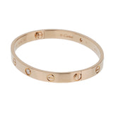 Cartier Love Classic Bracelet — 18K Rose Gold, 4 Diamonds, Size 17 0003962