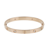 Cartier Love Classic Bracelet — 18K Rose Gold, 4 Diamonds, Size 17 0003962