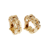 Cartier Maillon Panthere 18k Yellow Gold Diamond Hoop Earrings 0003947