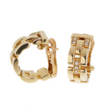 Cartier Maillon Panthere 18k Yellow Gold Diamond Hoop Earrings 0003947