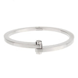 Cartier Menotte Vintage 18K White Gold Screw Bangle Bracelet 0003925