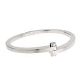 Cartier Menotte Vintage 18K White Gold Screw Bangle Bracelet 0003925