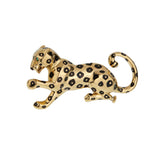 Cartier Panthere Brooch 18K Yellow Gold Black Enamel Emerald Eyes Vintage 0004129