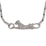 Cartier Panthere Diamond 18K White Gold Pendant Necklace 0003976