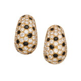 Cartier Panthere Hoop Vintage French Diamond Hoop Earrings 15377athd1