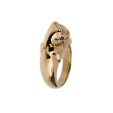 Cartier Panthere Vintage Emerald Onyx Yellow Gold Ring Sz 5 3/4 0004134