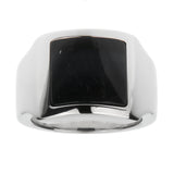 Cartier Santos White Gold Hawks Eye Cocktail Ring 0003571