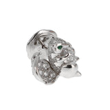 Cartier Squirrel Diamond Emerald Platinum White Gold Cufflink Set 0004019