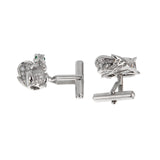 Cartier Squirrel Diamond Emerald Platinum White Gold Cufflink Set 0004019