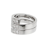Cartier Triple-Row Diamond 18k White Gold Wrap Ring 1ctytasd23