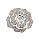 Chanel Bouton de Camelia Diamond Brooch Pendant 18K White Gold 0003986