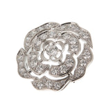 Chanel Bouton de Camelia Diamond Brooch Pendant 18K White Gold 0003986