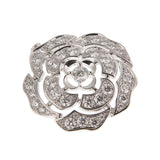 Chanel Bouton de Camelia Diamond Brooch Pendant 18K White Gold 0003986