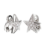Chanel Comete Geode Star Diamond 18k White Gold Earrings 1com29