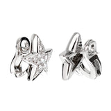 Chanel Comete Geode Star Diamond 18k White Gold Earrings 1com29