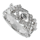 Chanel Hugs & Kisses Diamond White Gold Cocktail Ring Sz 6