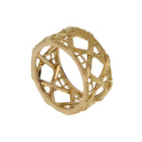Dior My Dior Yellow Gold Woven 18k Band Cocktail Ring Sz 6