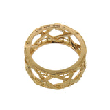 Dior My Dior Yellow Gold Woven 18k Band Cocktail Ring Sz 6