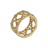 Dior My Dior Yellow Gold Woven 18k Band Cocktail Ring Sz 6