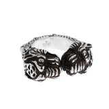 Gucci Double Tiger Sterling Silver Ring Sz 8 3/4 0003765