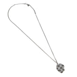 Gucci Ghost Red Enamel Skull Sterling Silver Necklace 0003730