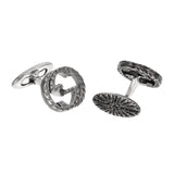 Gucci Interlocking GG Sterling Silver Engraved Cufflinks 0003839