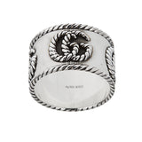 Gucci Marmont Braided Sterling Silver Band Ring Size 9 0003821