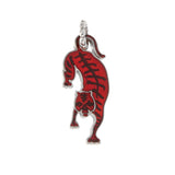 Gucci Sterling Silver Red Enamel Tiger Pendant 00003847