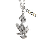 Gucci x Disney Donald Duck Sterling Silver Pendant Necklace 0003844