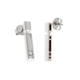 Harry Winston Traffic Light 18k White Gold Diamond Drop Earrings 0003927