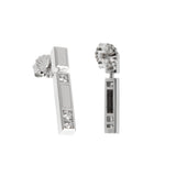 Harry Winston Traffic Light 18k White Gold Diamond Drop Earrings 0003927