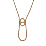 Hermes Chaine d'ancre Danae Pendant 18k Yellow Gold Necklace 0003704