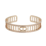 Hermes Chaine d'Ancre Divine Diamond Cuff Bracelet in 18K Rose Gold, Size ST 0004094