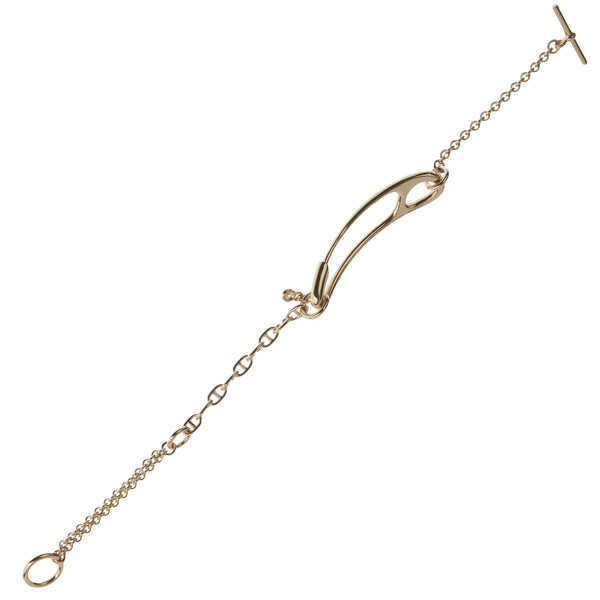 Hermes Chaine d'Ancre Punk Rose Gold Diamond Bracelet 0003445