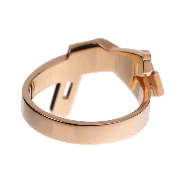 Hermes Kelly Gavroche Diamond Rose Gold Cocktail Ring