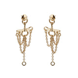 Hermes Mors De Bride 18k Yellow Gold Drop Earrings 0003896