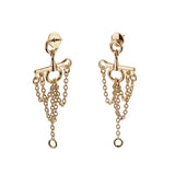 Hermes Mors De Bride 18k Yellow Gold Drop Earrings 0003896
