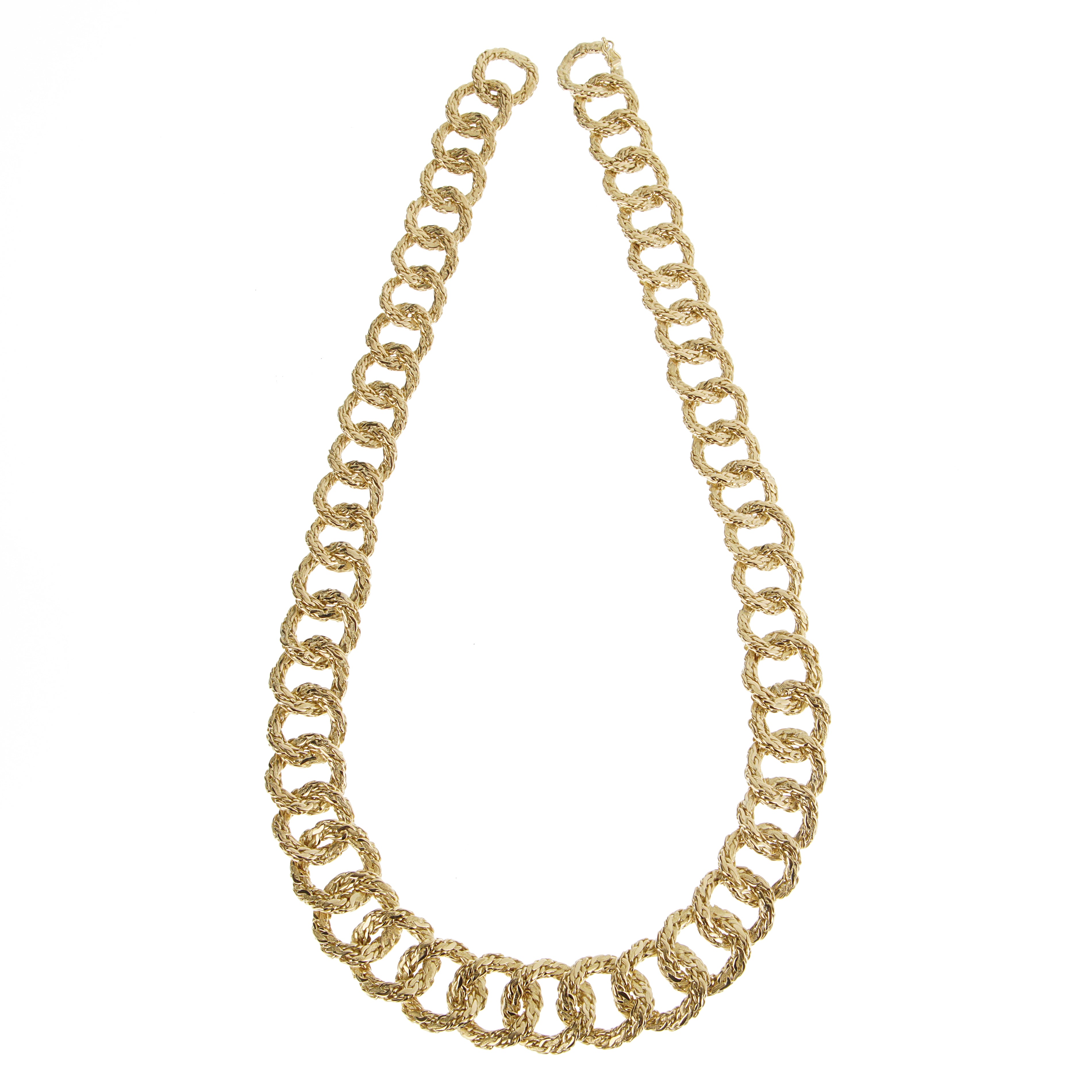 Hermes Paris Vintage 18k Yellow Gold French Necklace