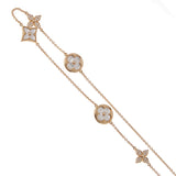 Louis Vuitton Color Blossom 13-Motif Sautoir Necklace 18k Rose Gold Mother of Pearl Diamond 0004050