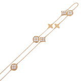 Louis Vuitton Color Blossom 13-Motif Sautoir Necklace 18k Rose Gold Mother of Pearl Diamond 0004050