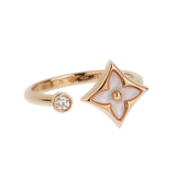 Louis Vuitton Color Blossom Mini Star Mother of Pearl Diamond Ring 18k Rose Gold 0004057