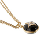 Louis Vuitton Color Blossom Onyx Diamond Medallion Sautoir Necklace 18k Yellow Gold 0004148