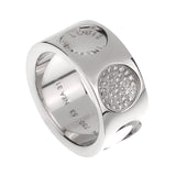 Louis Vuitton Diamond Empreinte Large White Gold Diamond Band Ring 0003597