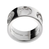 Louis Vuitton Diamond Empreinte Large White Gold Diamond Band Ring 0003597