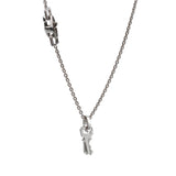 Louis Vuitton Lock it Double Key White Gold Pendant Necklace 0003506