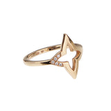Louis Vuitton Ombre Blossom Ring 18k Rose Gold Diamond Monogram Flower Ring 0004058