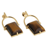 Louis Vuitton Tiger Eye 18K Yellow Gold Drop Earrings 1eb736auiaa
