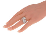 Piaget Vintage Diamond 18k White Gold Cocktail Ring Sz 5 3/4