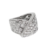 Piaget Vintage Diamond 18k White Gold Cocktail Ring Sz 5 3/4